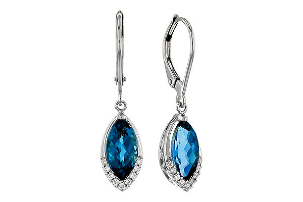 E329-25993: EARR 2.42 TW LONDON BLUE TOPAZ 2.50 TGW (9x5MM MQ)