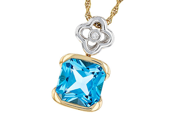 E330-09575: NECKLACE 3.50 BLUE TOPAZ 3.52 TGW (9MM BT)