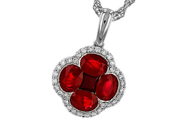 F329-20456: NECKLACE 1.72 RUBY 1.87 TGW