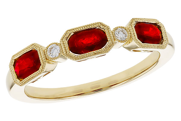 F329-20493: LDS WED RG .72 RUBY .77 TGW (4x3MM RUBY)