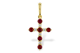 F329-20511: PENDANT .34 TW RUBY .42 TGW