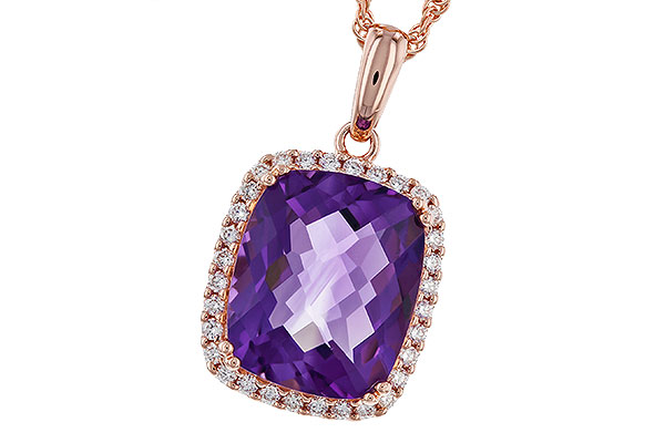 F329-21411: NECKLACE 4.57 AMETHYST 4.81 TGW (12x10MM CU)