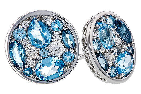 F329-22302: EARRINGS 1.02 TW BLUE TOPAZ 1.18 TGW