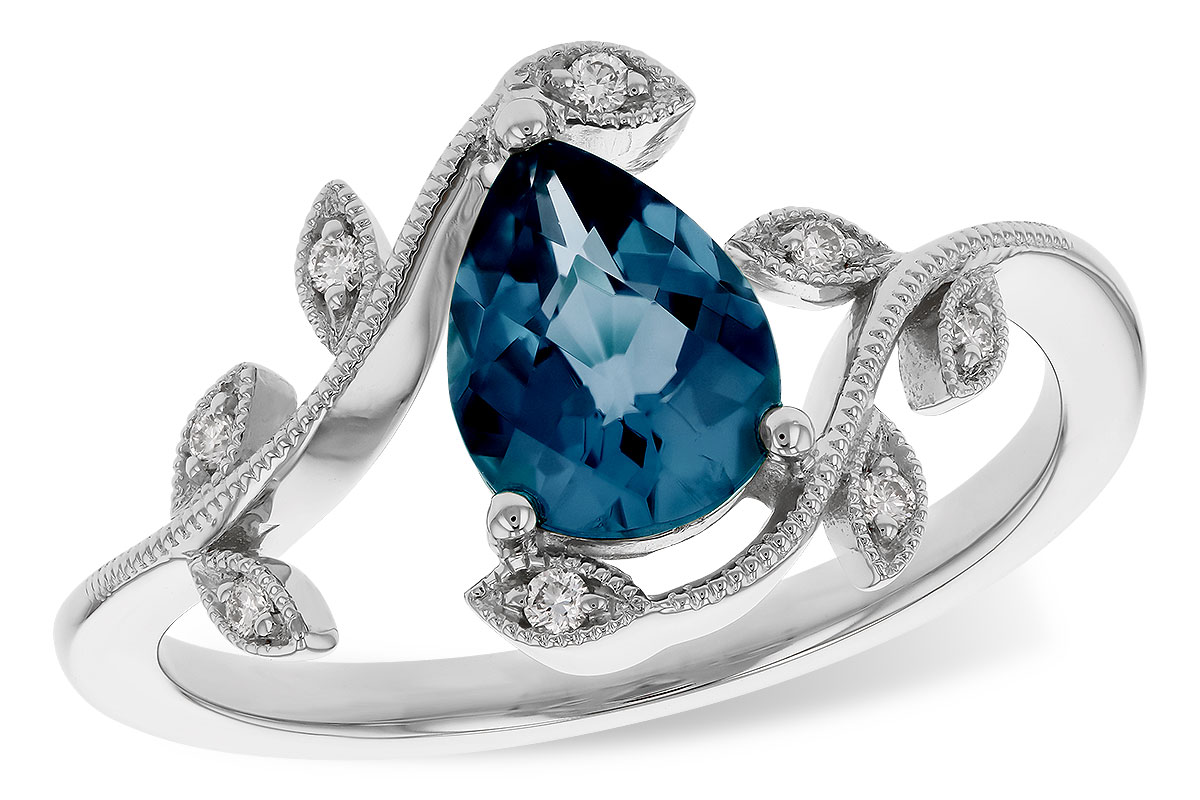 F329-22329: LDS RG 1.20 LONDON BLUE TOPAZ 1.26 TGW (8x6MM LBT)