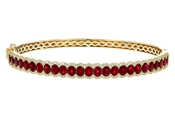 F329-25911: BANGLE 5.04 TW RUBY 5.60 TGW