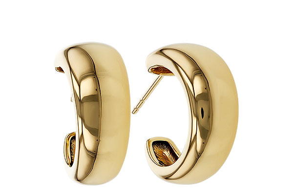 F329-25929: GOLD EARRINGS (16MM)
