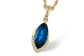 F329-25993: NECK 2.14 LONDON BLUE TOPAZ 2.20 TGW (12x6MM MQ)