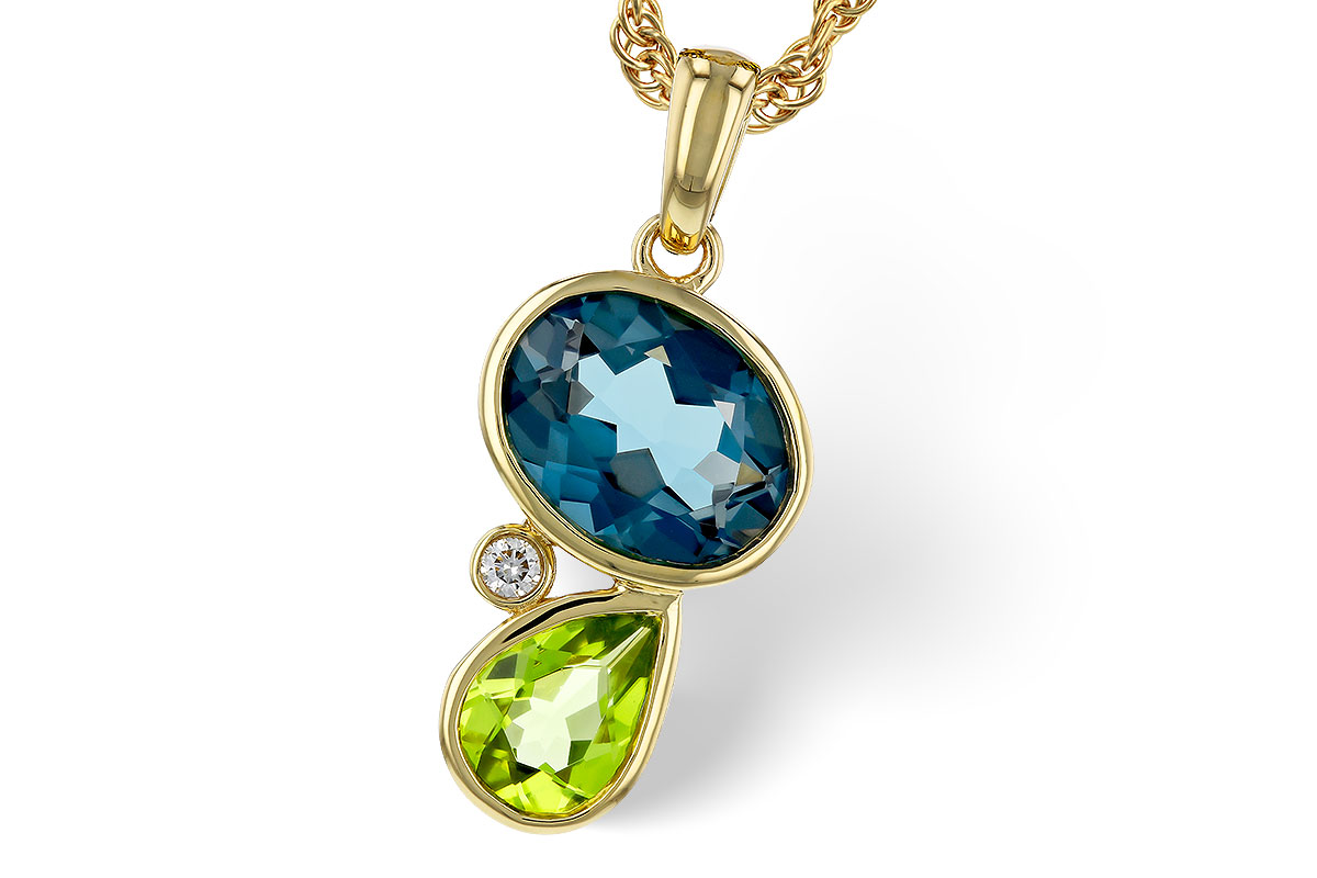 F329-26856: NECKLACE 2.43 SEMI-PREC (PER,LBT) 2.45 TGW