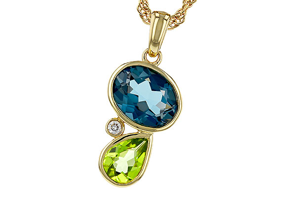 F329-26856: NECKLACE 2.43 SEMI-PREC (PER,LBT) 2.45 TGW
