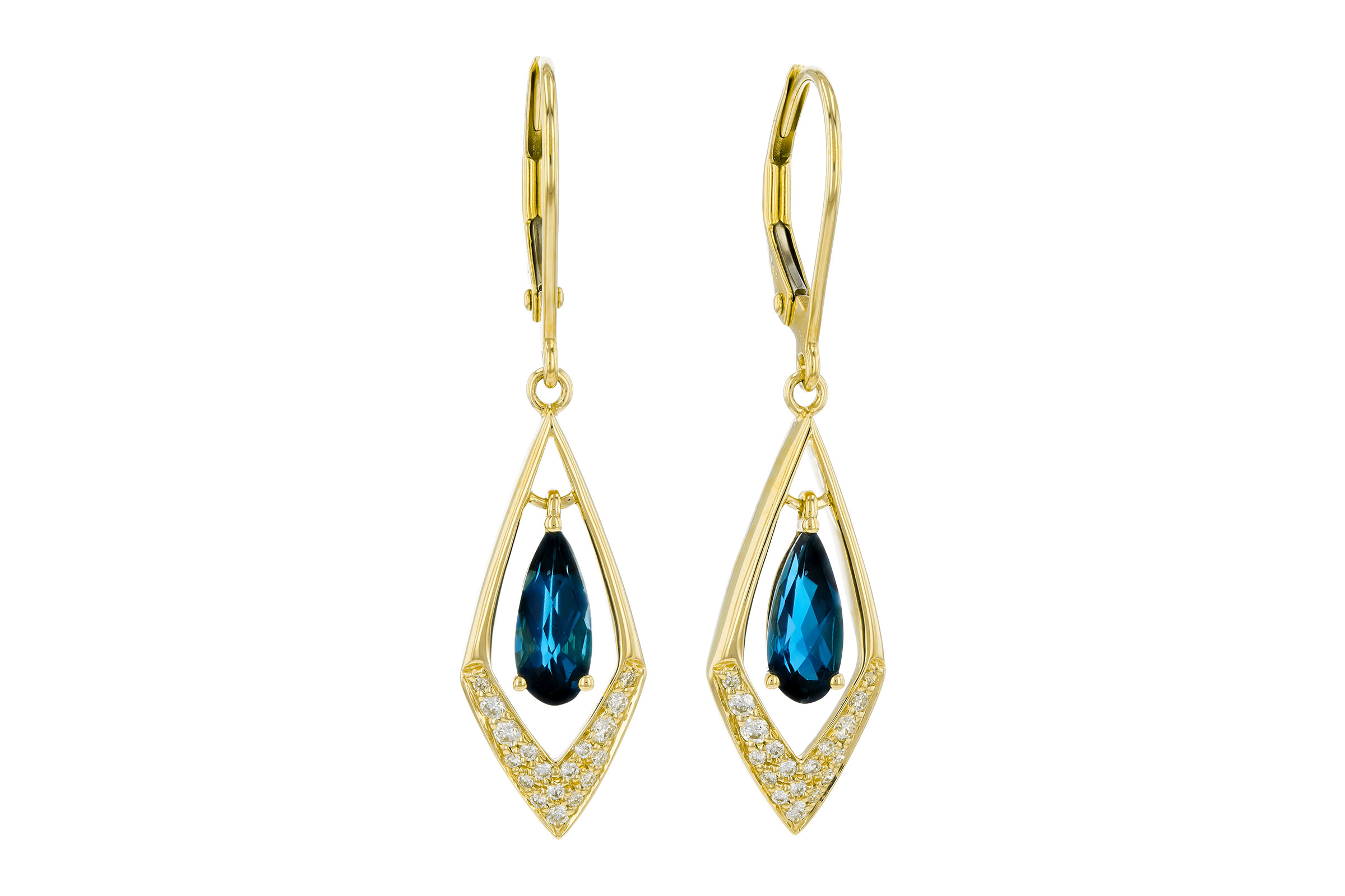 F330-11384: EARR 1.07 TW LONDON BLUE TOPAZ 1.22 TGW