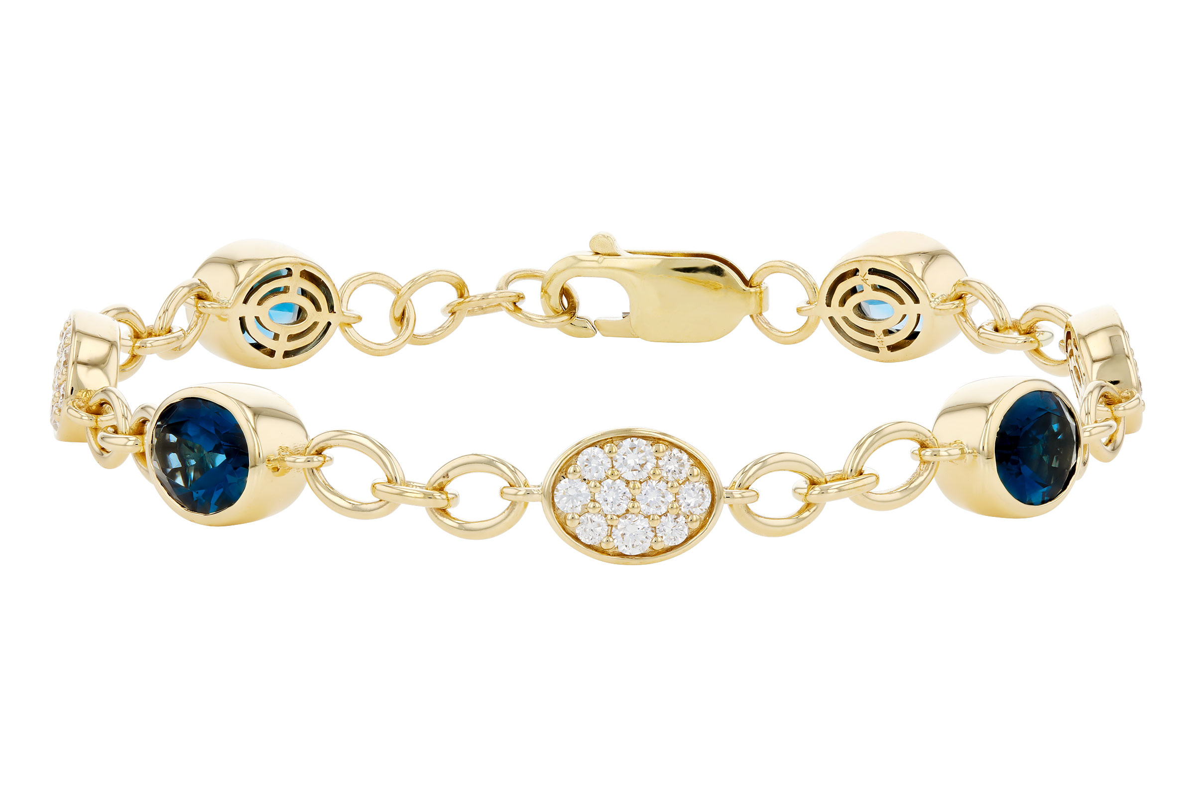 F330-12329: BRACELET 5.24 TW LONDON BLUE TOPAZ 6.00 TGW (7")
