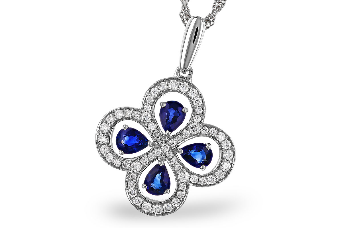 G329-20493: NECKLACE .68 SAPPHIRE TW .96 TGW