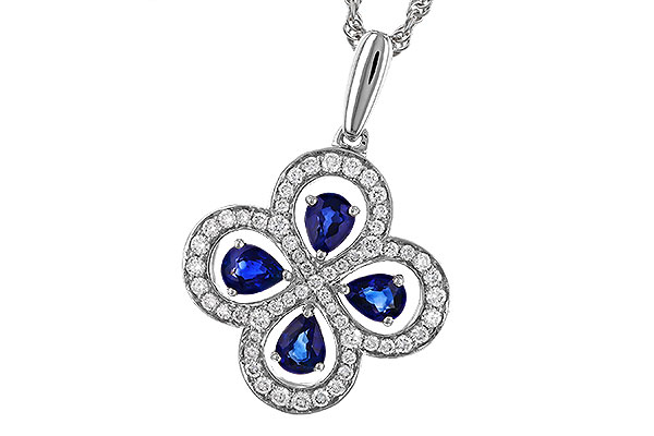 G329-20493: NECKLACE .68 SAPPHIRE TW .96 TGW