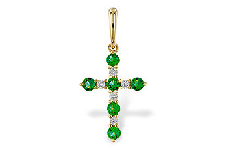 G329-20502: PENDANT .27 TW EMERALD .35 TGW