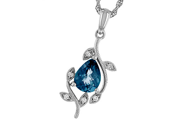 G329-22329: NECK 1.20 LONDON BLUE TOPAZ 1.25 TGW (8x6MM LBT)