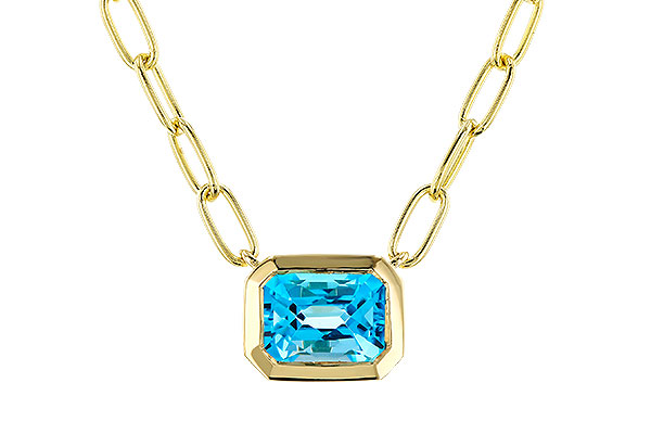 G329-24165: NECKLACE 1.20 SWISS BLUE TOPAZ (18")
