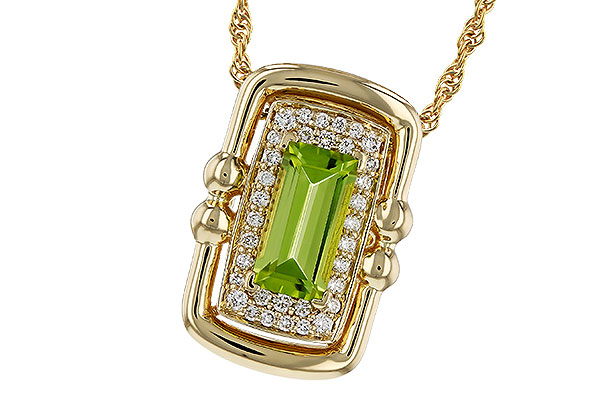 G329-26847: NECKLACE .72 PERIDOT .84 TGW (8x4MM PER)