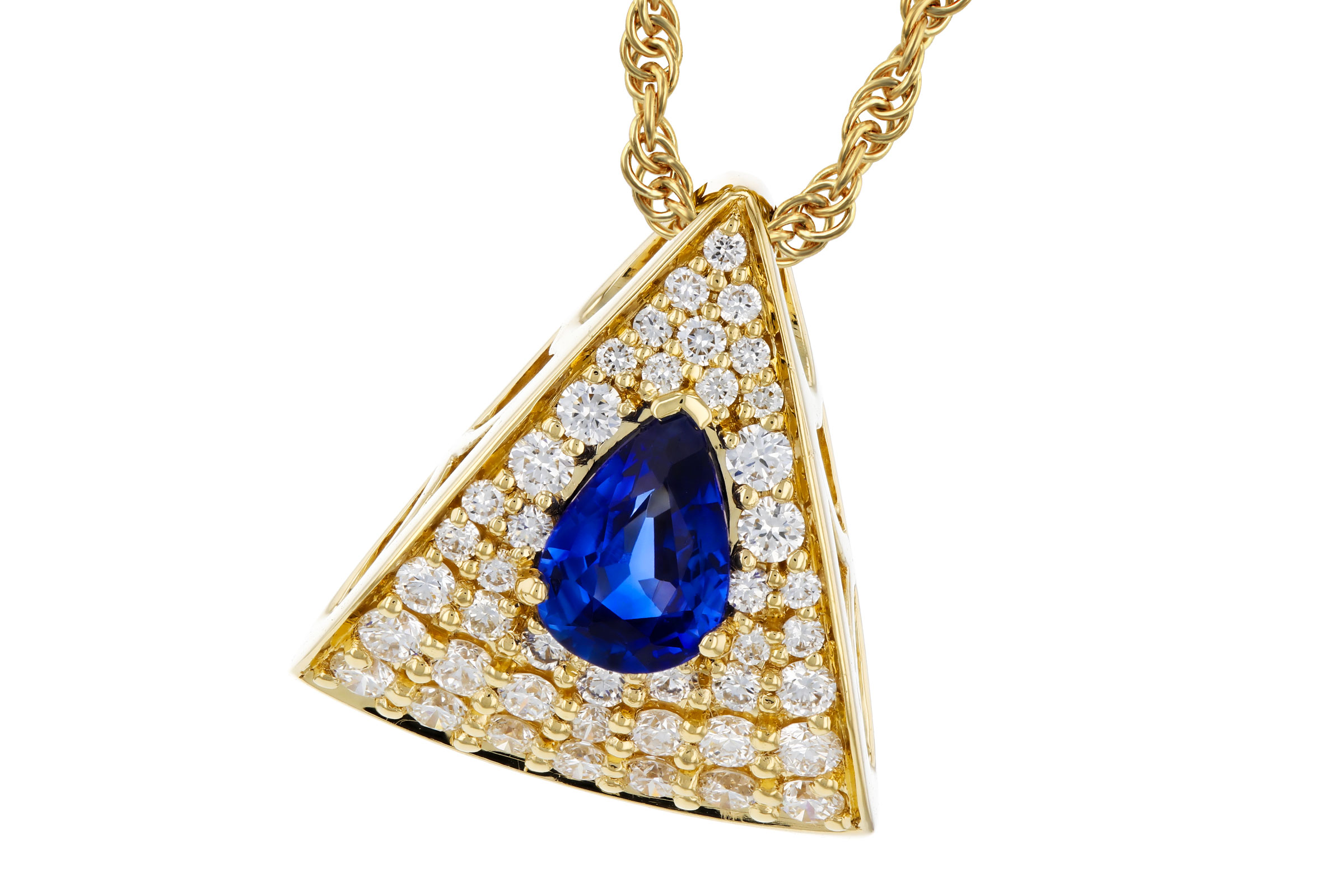 G330-11438: NECKLACE .51 SAPPHIRE .85 TGW (6x4MM SA)