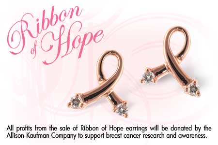 H054-72320: PINK GOLD EARRINGS .07 TW