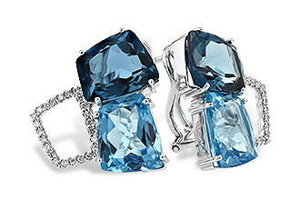 H242-85083: EARR 10.80 BLUE TOPAZ 11.00 TGW