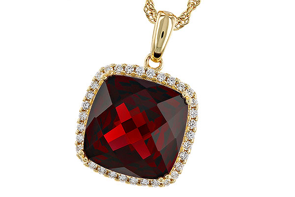 H329-21420: NECKLACE 9.26 GARNET 9.51 TGW (12MM CU)