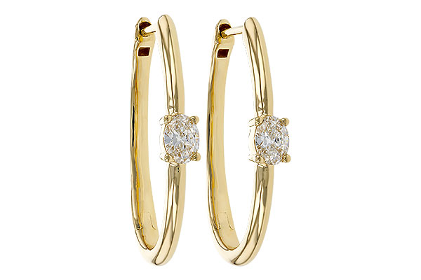 H329-22283: EARRINGS .47 TW OVAL DIAMONDS