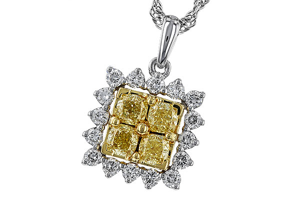 H329-22311: NECK .76 FANCY YELLOW DIAMONDS 1.09 TW