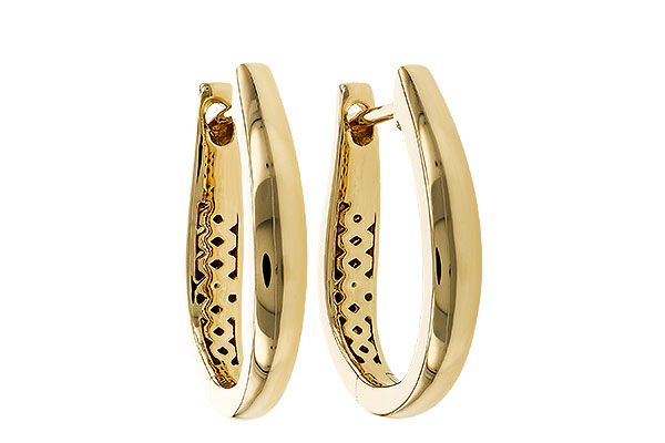 H329-24165: GOLD EARRINGS (17MM)