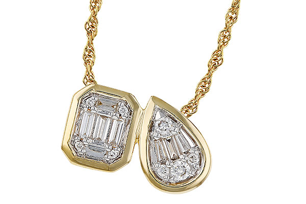 H329-25965: NECKLACE .17 BAG .25 TW