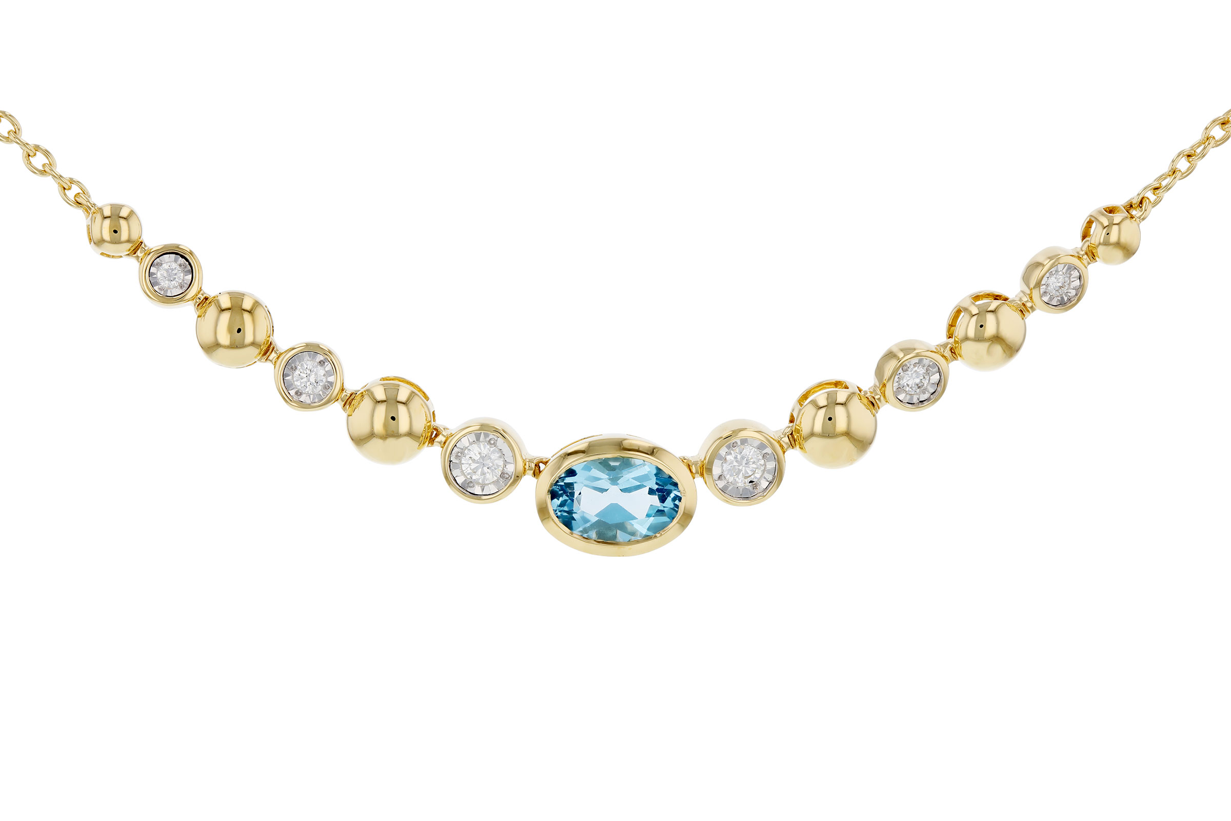 H330-10511: NECKLACE .83 SWISS BLUE TOPAZ .95 TGW (17")