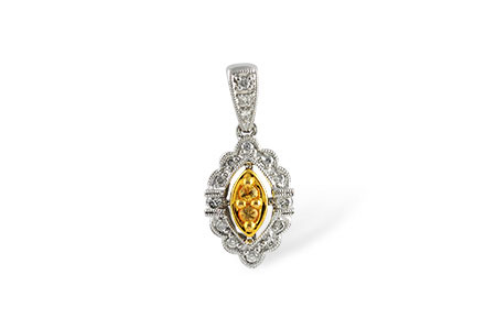 K241-06820: PENDANT .07 YELLOW SAPP .22 TGW