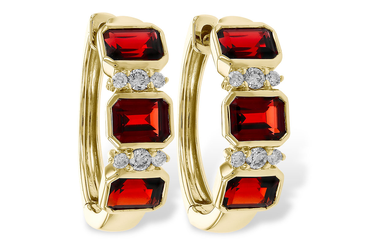 K329-20511: EARRING 1.50 TW GARNET 1.61 TGW