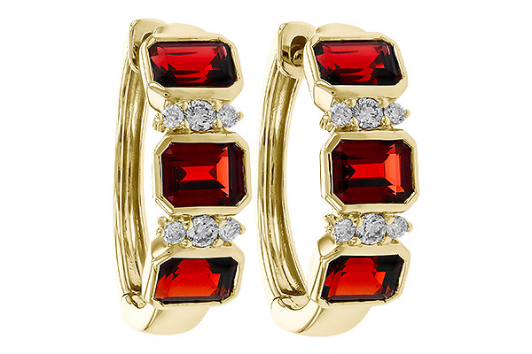 K329-20511: EARRING 1.50 TW GARNET 1.61 TGW