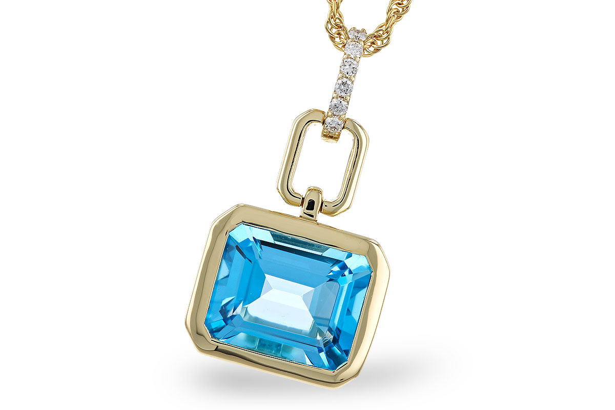 K329-22356: NECKLACE 3.26 BLUE TOPAZ 3.30 TGW (10x8MM BT)