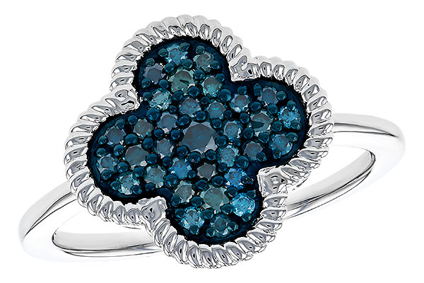 K329-23256: LDS DIA RG .33 TW BLUE DIAMONDS