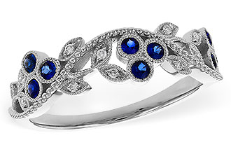 K329-26820: LDS WED RG .23 SAPPHIRE .29 TGW