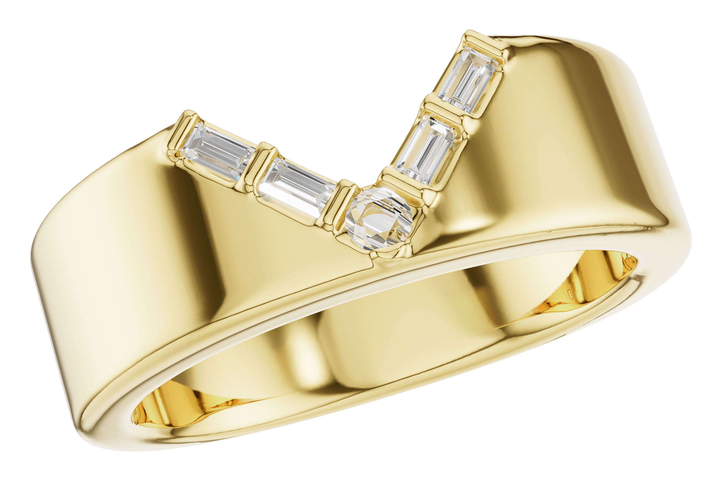 K330-10483: LDS DIA WED RG .07 BAGUETTE .11 TW