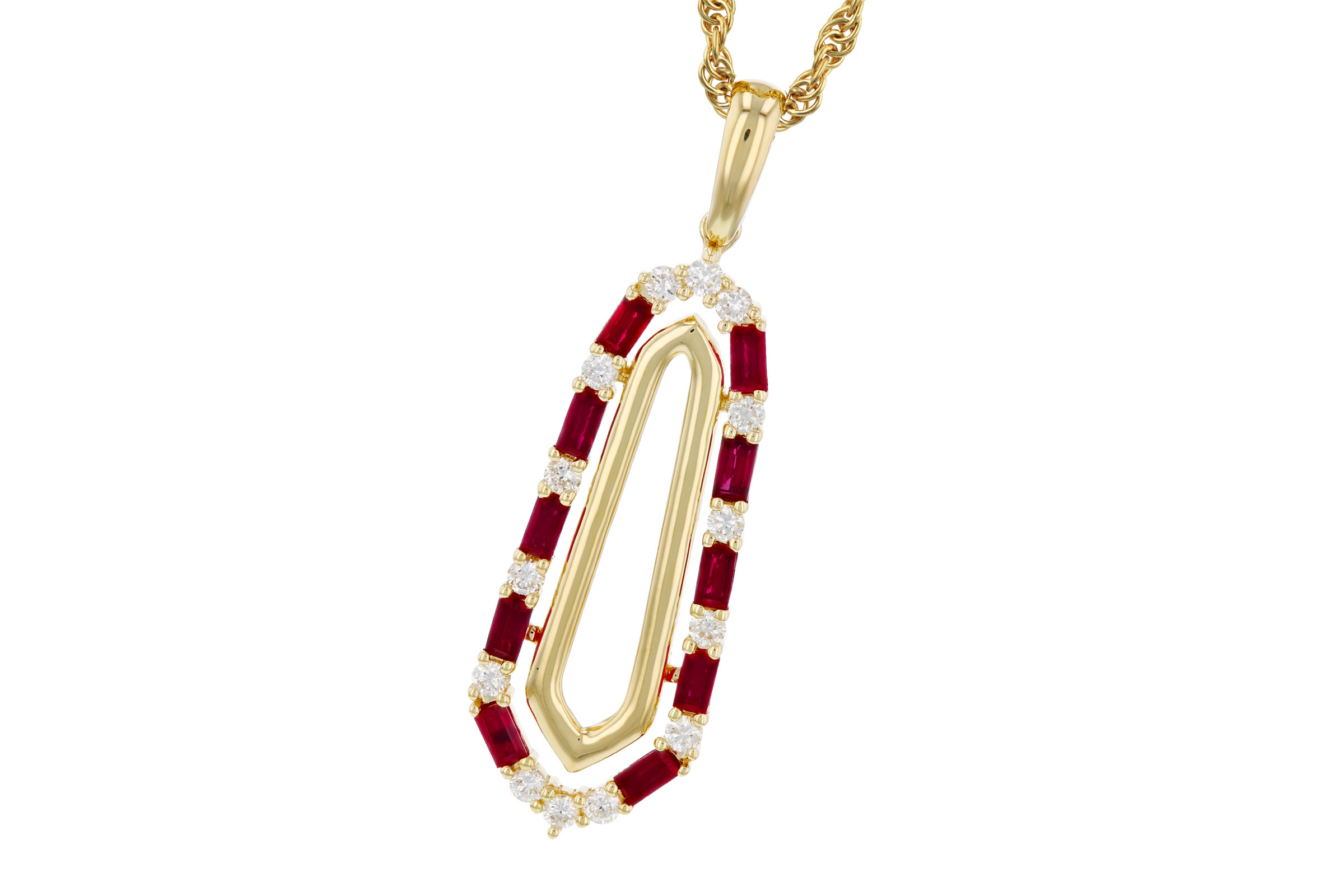 K330-12311: NECKLACE .72 TW RUBY .92 TGW