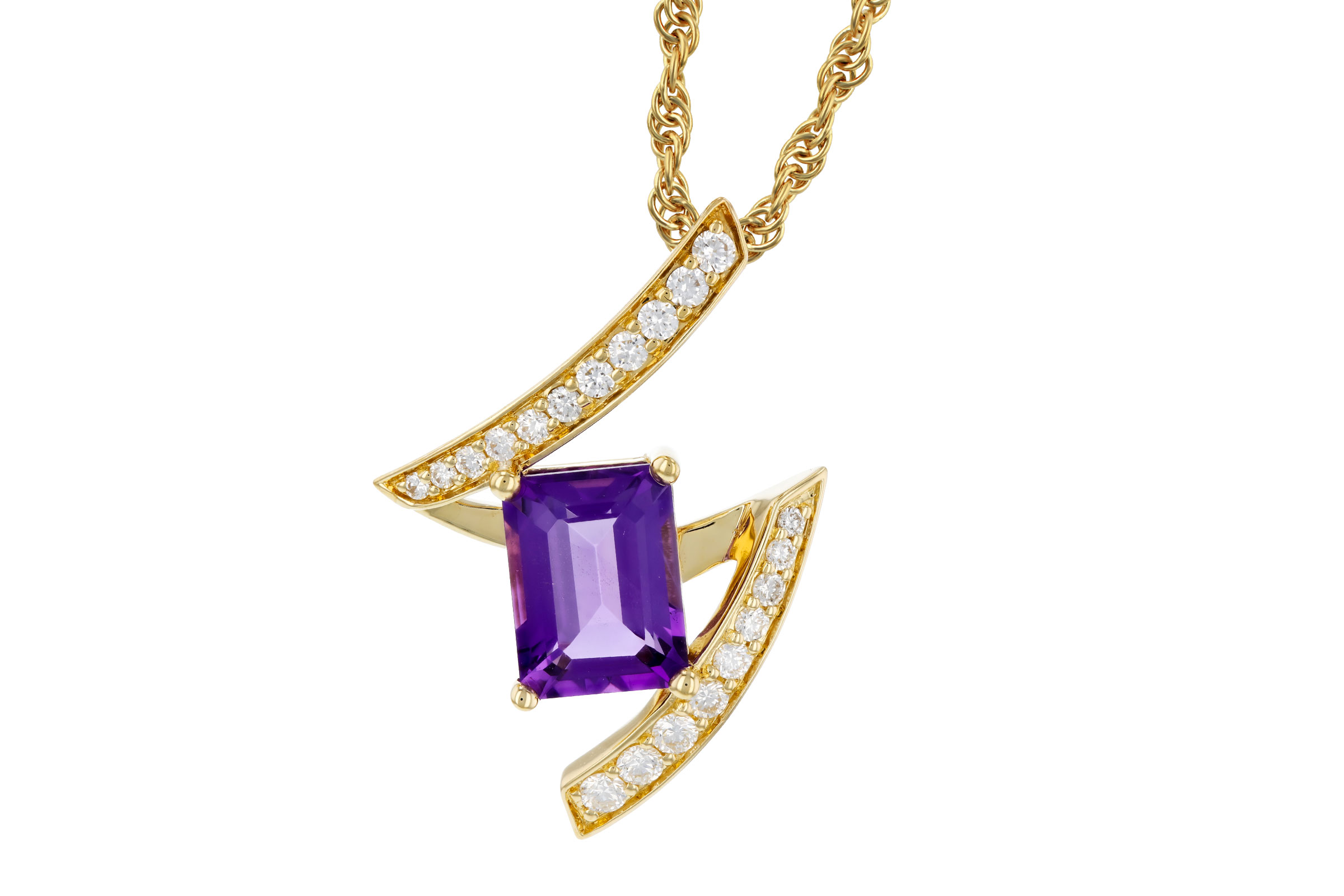 K330-12329: NECKLACE 1.36 AMETHYST 1.56 TGW (8x6MM AMY)