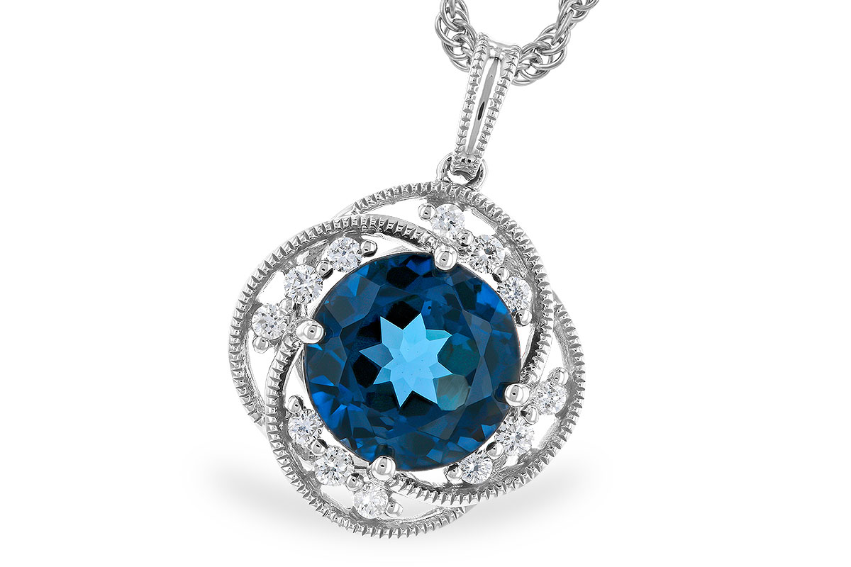 L328-30520: NECK 2.90 LONDON BLUE TOPAZ 3.05 TGW (9MM LBT)