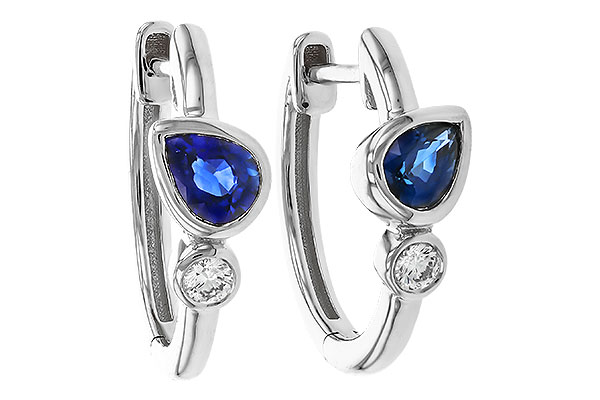 L329-23265: EARRINGS .51 SAPPHIRE .57 TGW