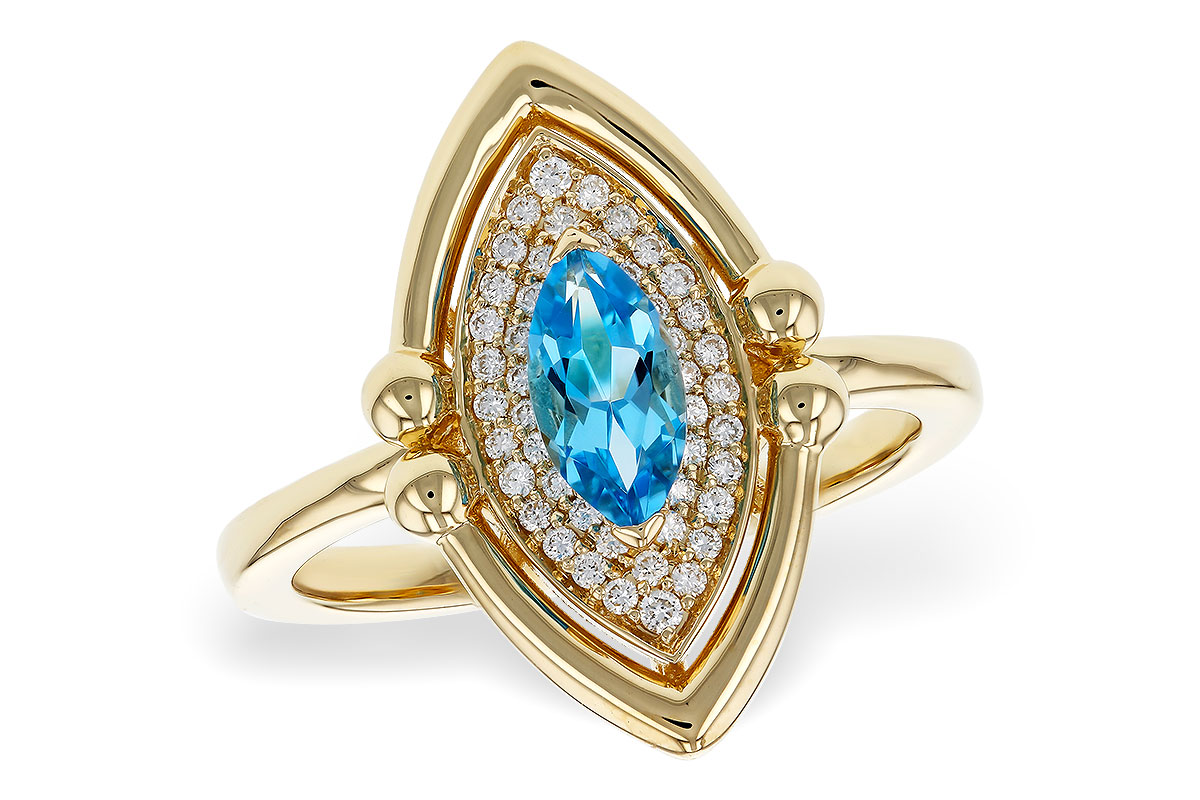 L329-26838: LDS RG .54 BLUE TOPAZ .70 TGW (8x4MM BT)