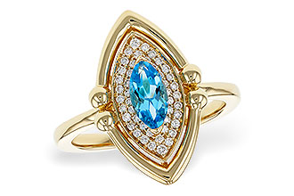 L329-26838: LDS RG .54 BLUE TOPAZ .70 TGW (8x4MM BT)