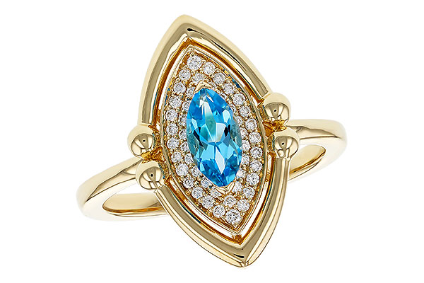 L329-26838: LDS RG .54 BLUE TOPAZ .70 TGW (8x4MM BT)