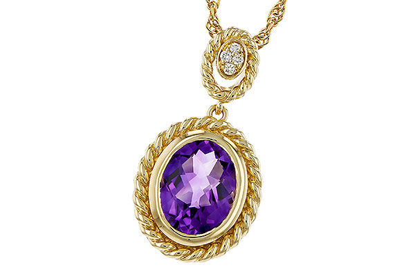 L329-26847: NECKLACE 1.38 AMETHYST 1.40 TGW (9x7MM AMY)