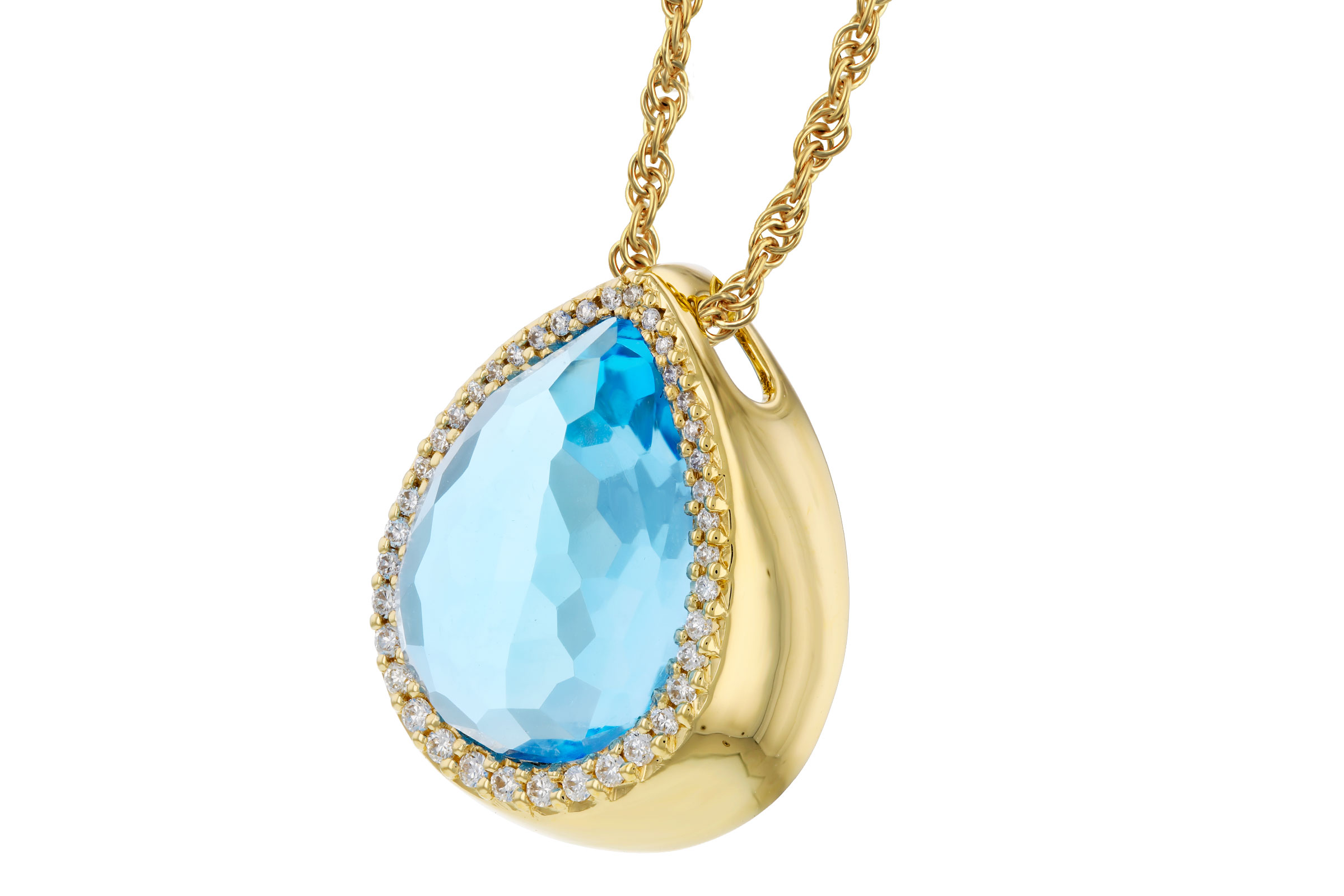 L330-10529: NECK 5.78 LONDON BLUE TOPAZ 5.92 TGW (14x10MM)