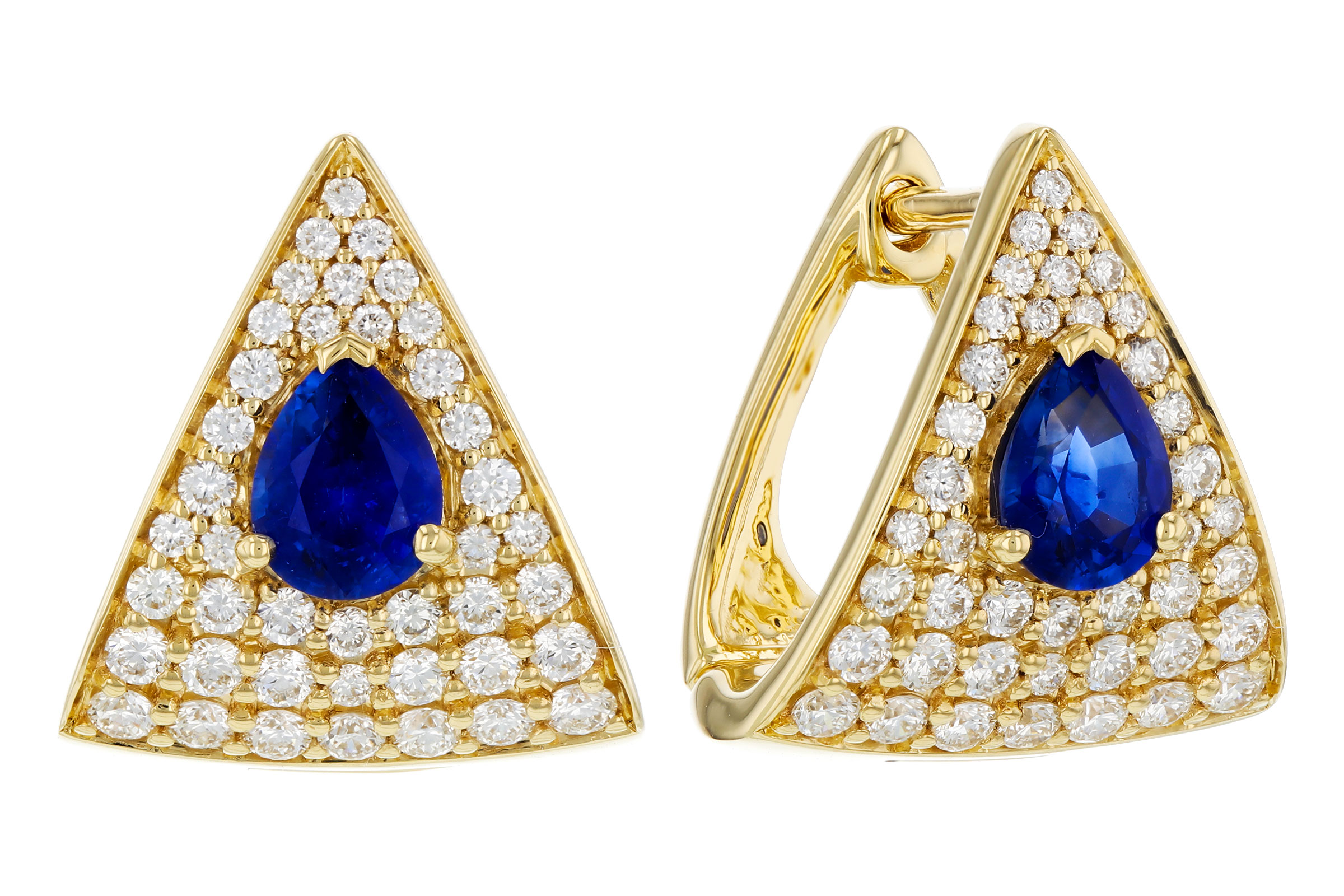 L330-11429: EARRINGS .65 TW SAPPHIRE 1.20 TGW (5x4MM SA)