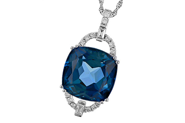 M329-19601: NECK 9.00 LONDON BLUE TOPAZ 9.20 TGW (12MM LBT)