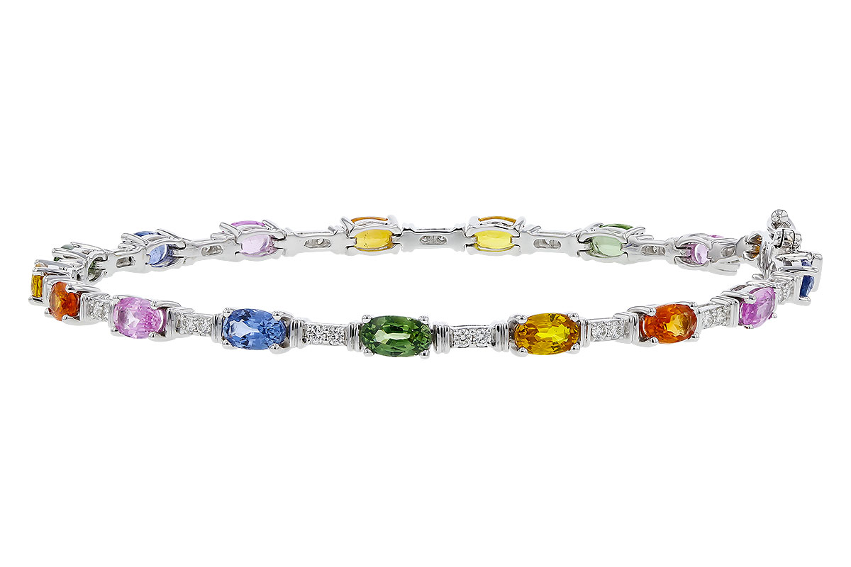 M329-20529: BRACELET 4.76 MULTI-COLOR SAPPH 5.08 TGW (7")