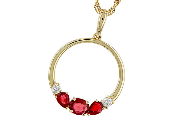 M329-22338: NECKLACE .79 RUBY .89 TGW